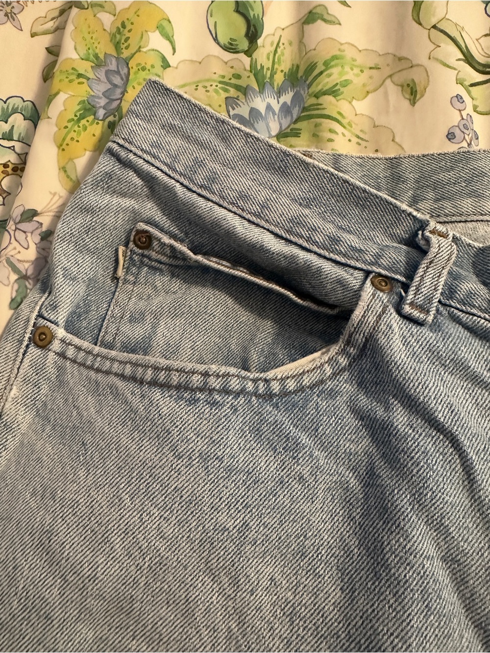 Vintage LL Bean Double L Relaxed Fit Jeans 36x30 Distressed Worn Faded 90s Denim - Picture 3 of 10